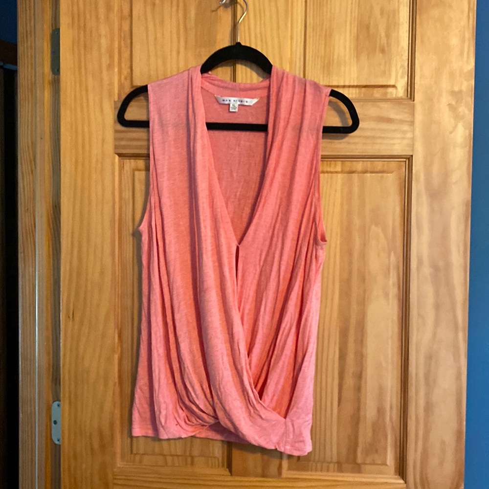 Max Studio low cut v-neck Top